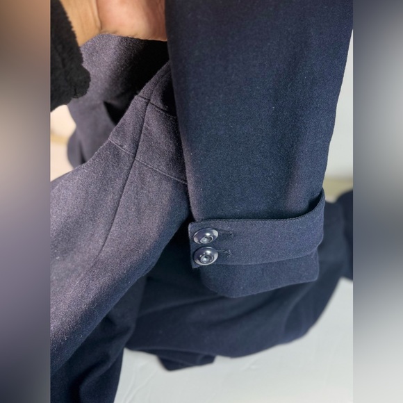 Chic Navy Double-Breasted Women's Trench Coat - Picture 9 of 14